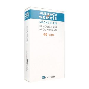 ALGOSTERIL MECHE Pansement d'alginate, mèche plate hémostatique et cicatrisante , stérile, bt 16