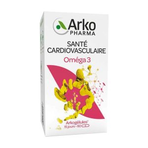ARKOGELULES OMEGA 3 ORIGINE MARINE Gélule, complément alimentaire à base d'oméga 3 d'origine marine, bt 60