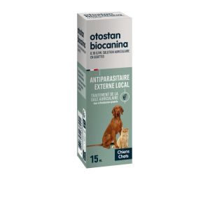 OTOSTAN BIOCANINA ORL Solution auriculaire acaricide, fl 15 ml