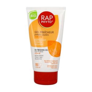 RAP PHYTO BIO GEL FRAICHEUR JAMBES LEGERES AGRUME Gel fraîcheur bio pour les jambes, parfum agrume, tube 150 ml