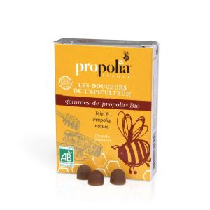 Gommes de propolis miel & propolis nature BIO - sachet 45 g