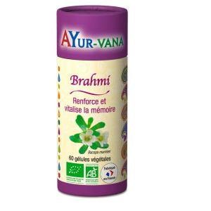 Ayur-vana Brahmi BIO (Bacopa monnieri) - flacon de 60 gélules...