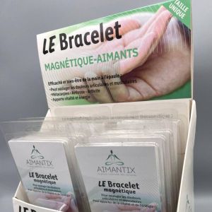 Aimantix Présentoir de 12 bracelets magnétique noir