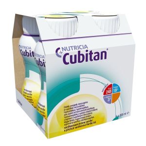 CUBITAN Denrée alimentaire destinée à des fins médicales spéciales, arôme vanille, 200 ml x 4