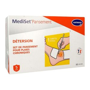 MEDISET PANSEMENT DETERSION Set de nettoyage et de réfection de pansement, plaie en phase de détersion, bt 5