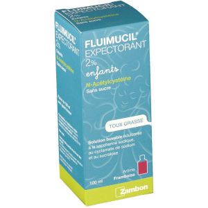 Fluimucil Expectorant Acetylcysteine 2 % Enfants Sans Sucre Solution Buvable 1 Flacon(S) En Verre Brun Avec Gobelet(S) Doseur(S) Polypropylene De 100 