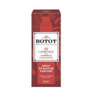 BOTOT L'AMBITIEUX 01 SPRAY DE BOUCHE PARFUME Spray de bouche parfumé à la cannelle (rouge), spray 15 ml