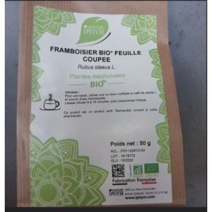 FRAMBOISIER BIO FEUILLE COUPEE IPHYM Feuille de framboisier bio, coupée, vrac, sac 50 g