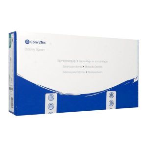 ESTEEM SYNERGY PLUS INVISICLOSE STANDARD POCHE OUVERTE Poche vidable, système 2 pièces, prédécoupée, transparente, diamètre 48 mm (ref. 416798), bt 10