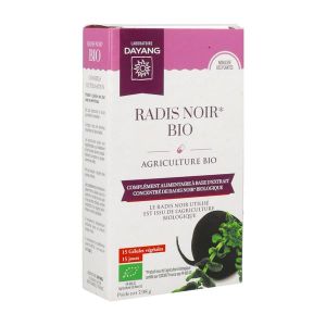 DAYANG PLANTE UNITAIRE BIO RADIS NOIR Gélule, complément alimentaire à base d'extrait concentré de radis noir bio, bt 15