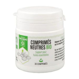 DAYANG COMPRIME NEUTRE BIO Comprimé neutre pour huiles essentielles, bt 30