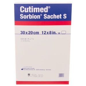 CUTIMED SORBION S Pansement hydrocellulaire superabsorbant, hydroactif, stérile, 30 cm x 20 cm (ref. 73232-64), bt 10