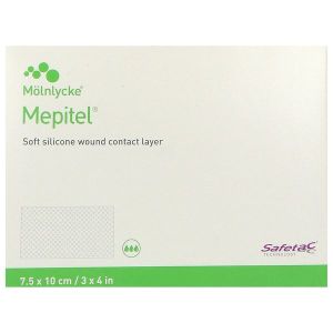 MEPITEL Pansement interface siliconé à micro-adhérence sélective, stérile, 7,5 cm x 10 cm, bt 10