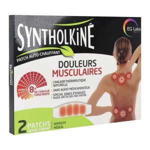 SYNTHOLKINE PATCH GRAND FORMAT Patch chauffant autoadhésif, spécial dos, bt 2
