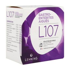 L107 Solution buvable en gouttes, flacon 30 ml avec compte-gouttes