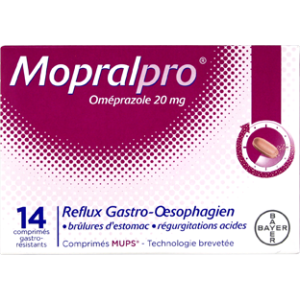 MOPRALPRO 20 mg comprimé gastro-résistant. B/14