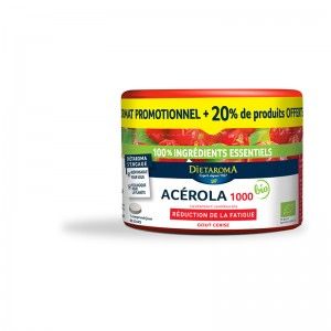 Dietaroma - Acérola 1000 goût cerise BIO +20% - 72 comprimés