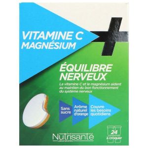 Nutrisanté Vitamine C + Magnésium 24 Comprimés