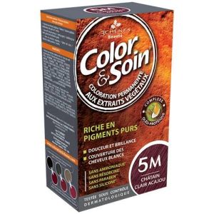 3 Chenes Color & Soin 5 M - Châtain clair acajou - 135 ml