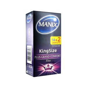 Manix King Size 14 Préservatifs + 2 Préservatifs Offerts