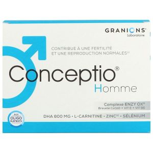 Conceptio Homme: Etui De 30 Sachets Et 3 Blisters De 30 Capsules Molles Pdr + Caps 120