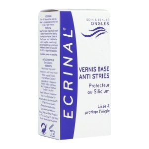 ECRINAL SOINS DES ONGLES VERNIS BASE ANTI STRIES AU SILICIUM 10 ML