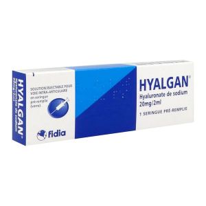 HYALGAN 20MG/2ML HYALURONATE DE SODIUM 1 SERINGUE PRE REMPLIE