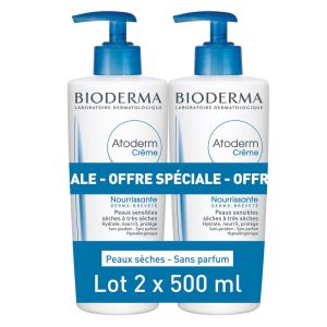 Bioderma Atoderm Crème Ultra Nourrissant Lot de 2 x 500 ml