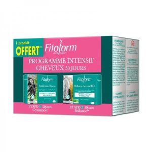 Fitoform - Programme intensif BIO cheveux fortification + brillance offert - 40 + 30 gélules