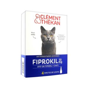 Clément Thékan Fiprokil 50 mg Chat 4 Pipettes