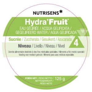 NUTRISENS HYDRA' FRUIT EAU GELIFIEE SUCREE Denrée alimentaire destinée à des fins médicales spéciales, pomme, pot 125 g x 24