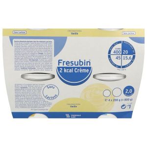FRESUBIN 2 KCAL CREME Denrée alimentaire destinée à des fins médicales spéciales, vanille, 200 g x 4