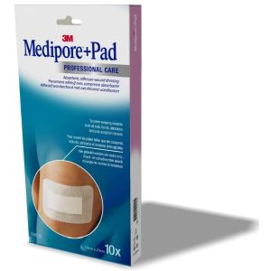 Medipore + pad pansement sterile avec compresse  10x20cm boite de 10
