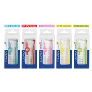 CURAPROX PRIME START Brossette interdentaire cylindrique + 2 manches, 0,7 mm, rouge (ref. CPS 07), unité