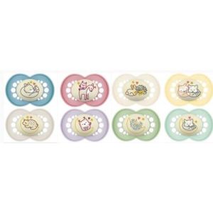 MAM SUCETTE ANATOMIQUE SILICONE 18+ MOIS N40 NUIT AVEC BOITE DE STERILISATION X 2