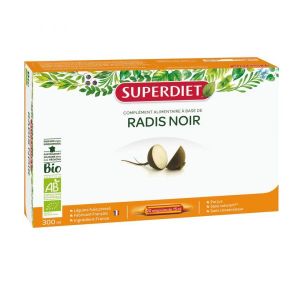 Superdiet Radis noir Bio - coffret 20 ampoules de 15 ml