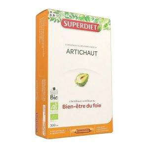 Superdiet Artichaut Bio - coffret 20 ampoules de 15 ml