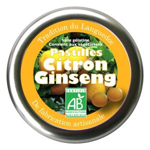 Aromandise Pastilles Citron, Ginseng BIO -  45 g