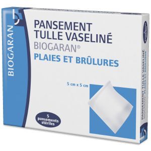 Biogaran Conseil Pansement Tulle Vaseline Plaies Et Brulures 5 Cm X 5Cm Boite 5*5 5