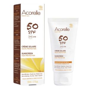 Acorelle Crème solaire visage SPF 50 BIO - 50 ml