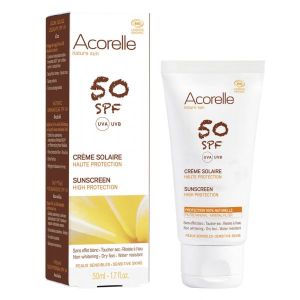 Acorelle Crème solaire visage SPF 50 BIO - 50 ml