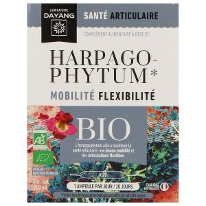 DAYANG SOLUTE PHYTO UNITAIRE BIO HARPAGOPHYTUM Ampoule, complément alimentaire bio à base d'harpagophytum, bt 20