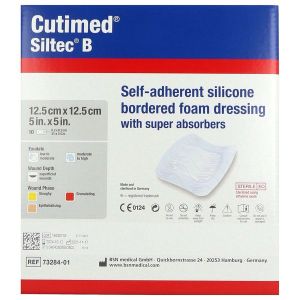 CUTIMED SILTEC B PANSEMENT HYDROCELLULAIRE A ABSORPTION IMPORTANTE 12,5*12,5 CM 10