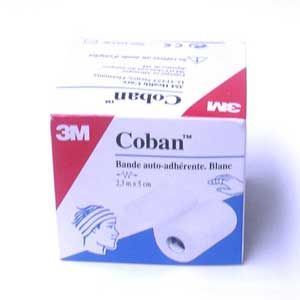 Coban Cohesive Extensible Blanche 5Cm*2,3M Bande 1
