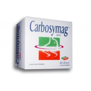Carbosymag (Charbon Active Simethicone Oxyde De Magnesium) Gelules 1 Boite De 48 Gelules Vertes + 48 Gelules Oranges Gastroresistantes