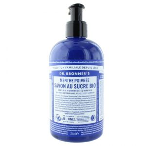 Dr Bronners Savon Liquide Menthe Poivree 355Ml