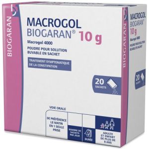 Macrogol Biogaran 10 G Poudre Pour Solution Buvable En Sachet-Dose B/20