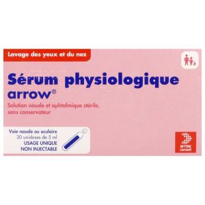 ARROW SERUM PHYSIOLOGIQUE Solution nasale et ophtalmique de chlorure de sodium à 0,9 %, unidose, bt 30