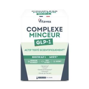 COMPLEXE MINCEUR GLP-1 Gélule, complément alimentaire à base d'extraits de plantes, fucus et chrome, Bte 60