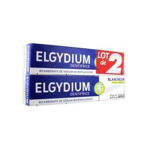 Elgydium Dentifrice Blancheur Citron Lot de 2 x 75 ml